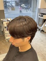 ノイセル 西本町(Noisyle) ブルーブラックフェザーパーマ刈り上げセンターパートy