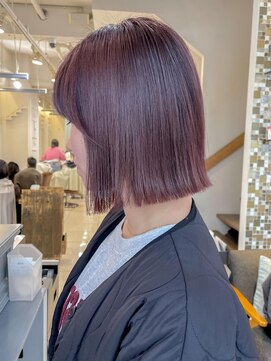 テトラ バイ ネオリーブ 横浜西口店(tetra by neolive) ブリーチなしダブルカラーラベンダーボブ横浜　成田