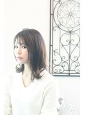 濡れ髪外ハネとシースルーバング♪
