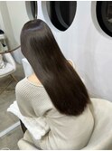 くびれヘアアプリコットオレンジ夏ヘアハイライトカラー