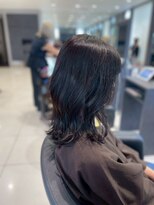 アース 南福島店(HAIR&MAKE EARTH)&nbsp;ブリーチなしブルーブラック