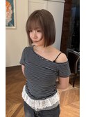 顔まわりレイヤーボブ/切りっぱなしボブ