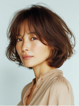 ビフィーノ リルネ(Bifino Rilune) クラゲヘアー/小顔/ココアベージュ/オリーブグレー/川西