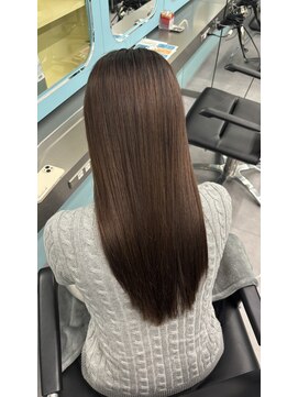 ノー バイ イオエ 西梅田(no. by ioe) ブリーチなしカラー/髪質改善/ミルクティーベージュ/小顔へア