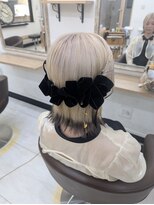 プティクローシェ バイ クオーレ(petite cloche by CUORE) ショート金箔 リボンアレンジ