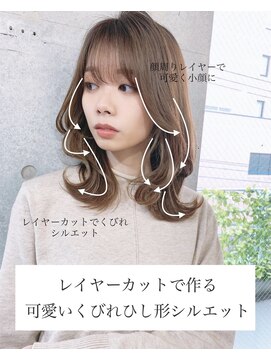 リコバイアフロート(riko by afloat) 顔まわりレイヤー小顔シースルーバングくびれヘア【riko立野】