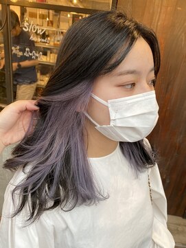 スロウ(Slow) インナーカラー×ラベンダーアッシュ