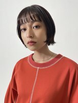 シーム(SEAM) ワイドバングミニボブ×オレンジピンク