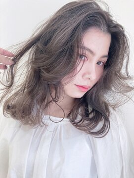 アルバム 池袋(ALBUM) グレージュハイライト_グレージュカラーボブウルフ_68673