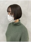 ミニボブ×サイドバングヘア