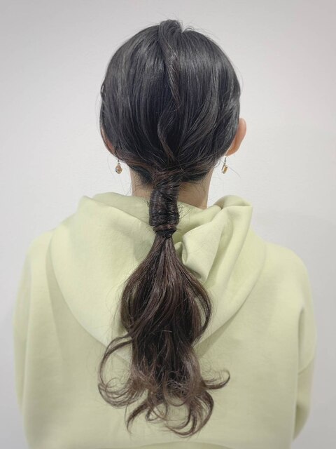 おでかけローポニーヘアセット