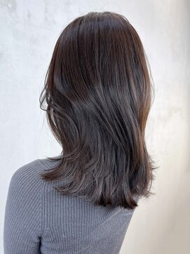 アルバム 銀座(ALBUM GINZA) ラベンダーグレージュ_斜めバンググレージュカラー_ba447511