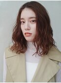 大人可愛い20代30代40代小顔ワンサイドショートボブ丸み前下がり
