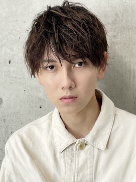 フイ 自由が丘(men's salon Hui) メンズ/アップバング/ツーブロックマッシュ束感ショート波巻き