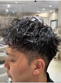 刈り上げ×ツイストスパイラルパーマ