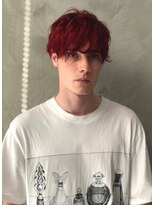 ギークス(GEEKS)&nbsp;【GEEKS渋谷】クリアレッド/メンズマッシュ/刈り上げ/ハイトーン