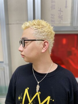 メリケンバーバーショップ トーキョー(MERICAN BARBERSHOP TYO) ハイライト/マッシュパーマ/ウルフ/アッシュブラック226