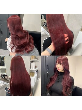 ベレーザ 渋谷(BELEZA) 10285ラベンダーパープルカシスレッド秋色透明感カラーロング