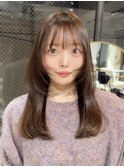 (フェイスレイヤー/シースルーバング/前髪/小顔/ウルフカット)