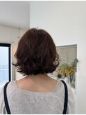 ミニボブ外はねパーマ
