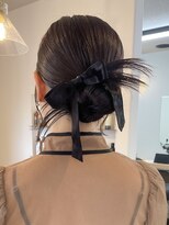 ミルヘアデザイン(mil hair design)&nbsp;アレンジ　艶髪　髪質改善　ヘアセット　編みおろし　顔まわり