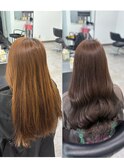 オイルカラーオリーブベージュ高知美容院