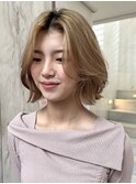 20代/韓国ボブ/レイヤーボブ/タッセルボブ/透明感カラー