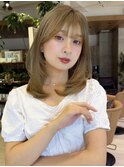 ミディアム30代40代縮毛矯正レイヤー前髪なし前髪あり表参道