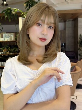 グランド(GRAND) ミディアム30代40代縮毛矯正レイヤー前髪なし前髪あり表参道