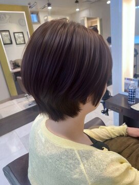 ソシエ 山陽姫路店 チョコレートブラウン×丸みショートボブ