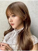 シースルー前髪 × 顔まわり美人カット