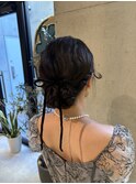 結婚式　二次会　◎ ヘアセット　アップスタイル　シニョン