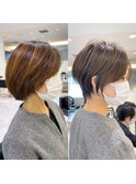 30代40代50代絶壁解消白髪ぼかし髪型ハイライト前髪山口