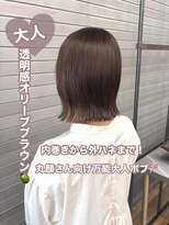 ロックス バイ マグ 松本(rocks BY MAG)&nbsp;10代20代イエベ秋透明感ブリーチ無しカラーオリーブブラウン