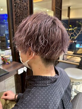 ヘアリゾート粋 ティガ 池袋店(tiga) メンズカット/ゆるパーマ/ピンクアッシュ