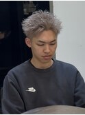 ハイトーンスパイキーショート/ホワイトベージュ/ブリーチカラー