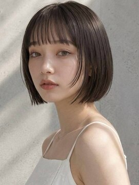 ヴェイン 渋谷(vain) コンパクトボブ シースルーバング 艶髪 ストレート 地毛風カラー