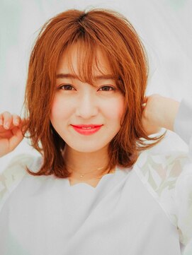 フェティッシュ(fetish) オレンジ系カラーのひし形ミディアム