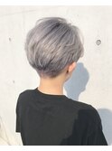 Lien☆ホワイトグレー×デザインカラー×ハンサムショート