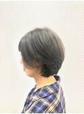 ひし形/小顔/耳かけ/ショートマッシュ/30代40代50代/