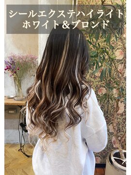 ラグシス ザ ヴィンテージ(LUXIS THE VINTAGE) 【シールエクステ】ホワイトハイライト