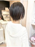 福山市美容室Caary 人気コンパクトショート ポイントストレート