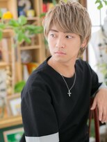 カバーヘア ブリス 戸田公園西口店(COVER HAIR bliss) サイドパートのハイトーンモテ髪マッシュm2戸田公園10代20代30代