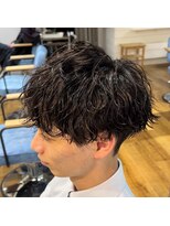 前下がりマッシュ×波巻きパーマ
