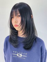 アイティーバイアルバム 北千住店(IT by ALBUM)&nbsp;透明感カラー黒髪秋色ウルフレイヤーロング_ba492891