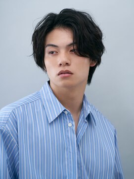 ヘアサロン ガリカ 表参道(hair salon Gallica) 【河原塚七海】メンズセンターパート束感ニュアンスパーマ