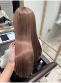 ブリーチダブルカラーで柔らかベージュ