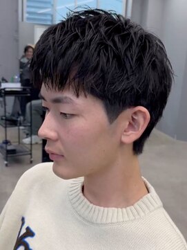 エルマーク 枚方(L-MARK) アップバングツーブロックバーバーフェードツイストメッシュ