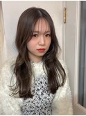 オリーブグレーとレイヤーカット