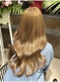 ブリーチなしダブルカラーでヘーゼルベージュ